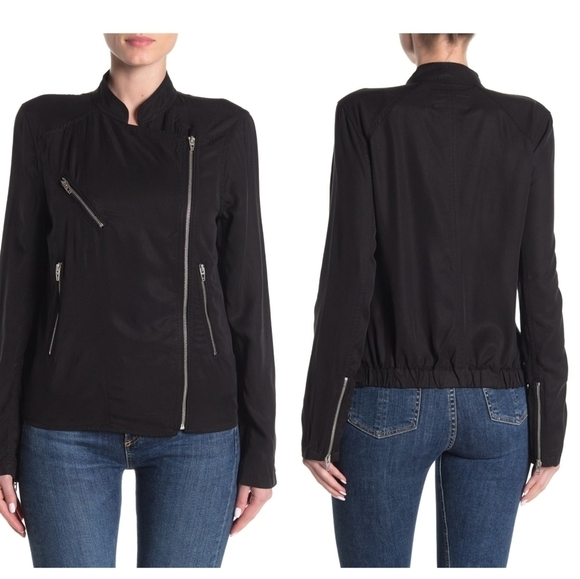 🆕️ Blank NYC |  NWT Black Woven Moto Jacket - Picture 1 of 2